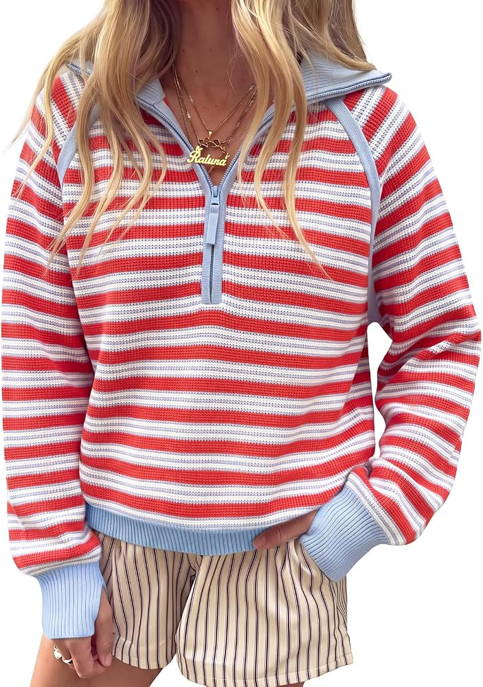 Women's Half Zip Sweater Long Sleeve Pullover | Amazon (US)