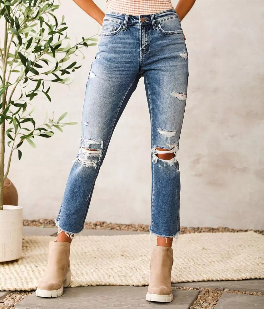Mid-Rise Ankle Stretch Jean | Buckle