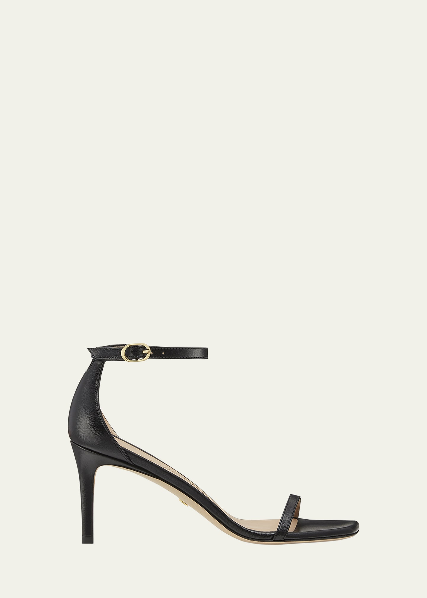 Stuart Weitzman Nudistcurve Leather Ankle-Strap Sandals | Bergdorf Goodman