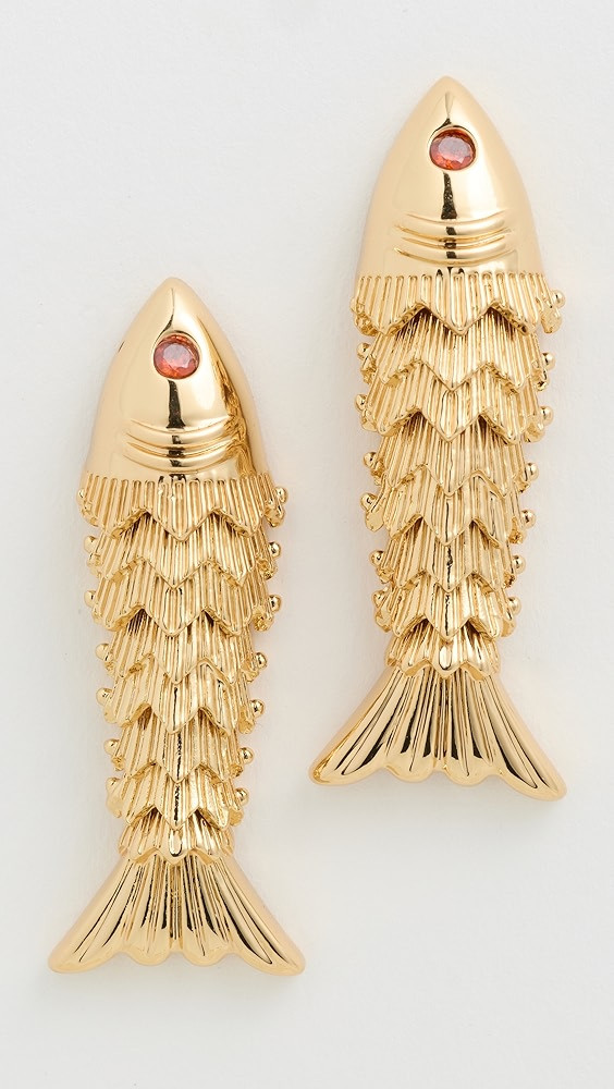 Madewell x Shopbop Fish Statement Stud Earrings | Shopbop
