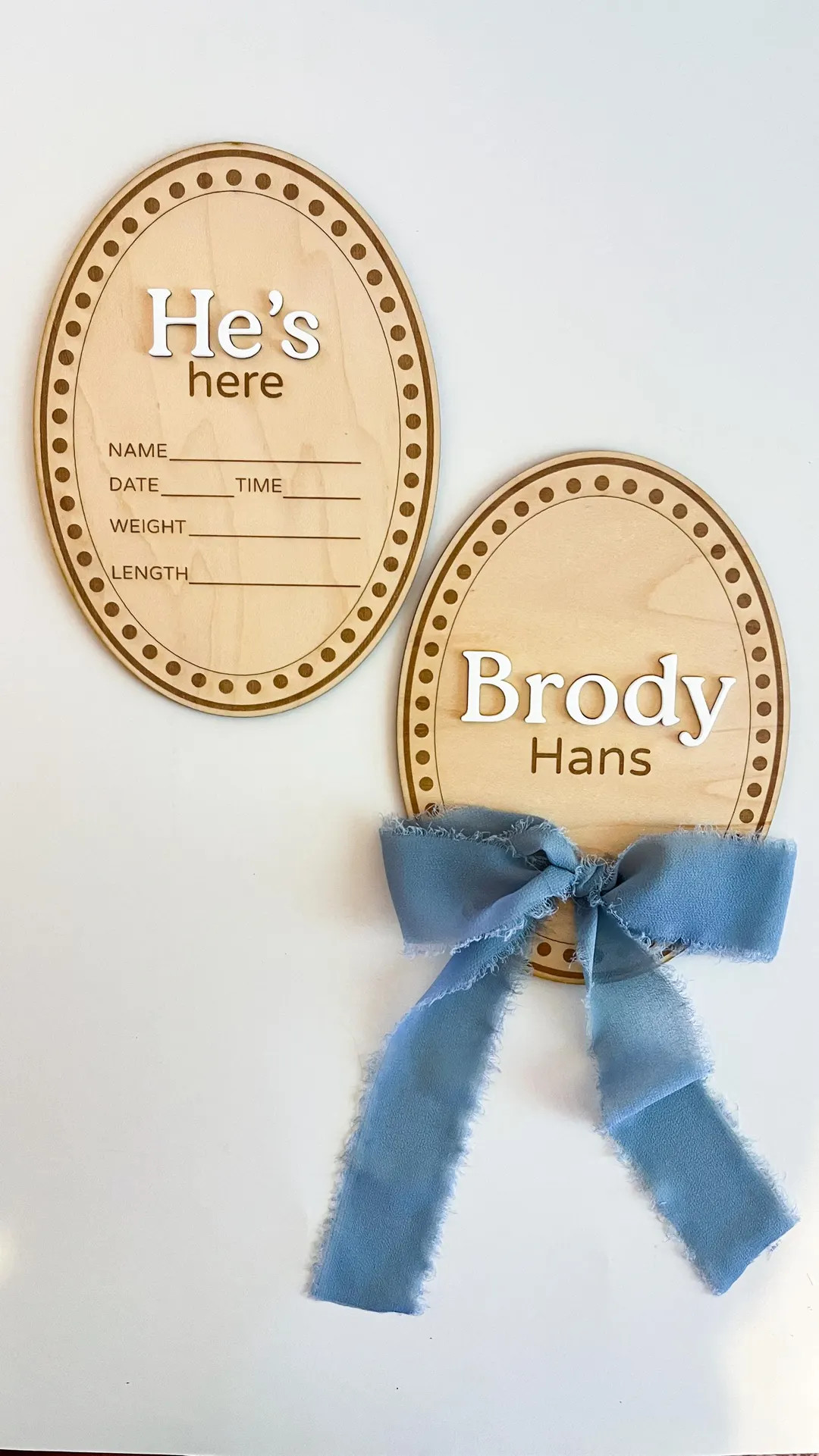 Baby Announcement Sign | Stat Sign | Hospital Photo Prop | Baby Name Reveal with Ribbon Bow | New... | Etsy (US)