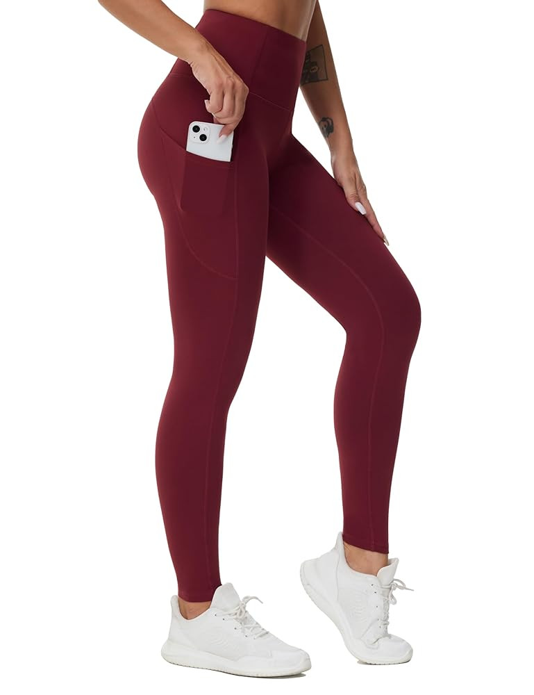 Dragon Fit High Waist Yoga Leggings with 3 Pockets,Tummy Control Workout Running 4 Way Stretch Yo... | Amazon (US)