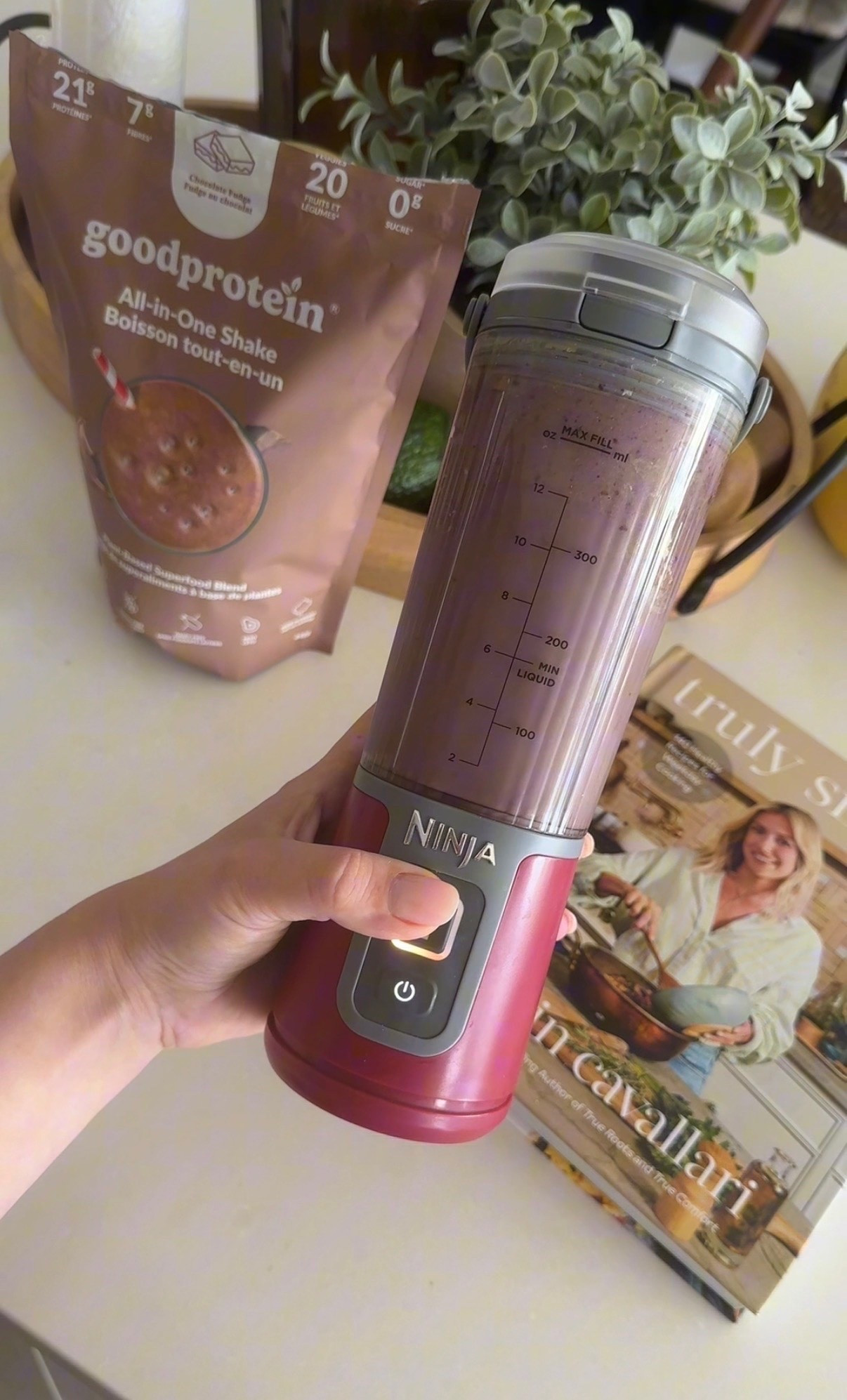 Shop this photo for prime deals! Ninja portable blender and healthy cookbook #Amazon #Primedays #Cookbook #Healthy #Smoothie #Ninjablender #Portableblender