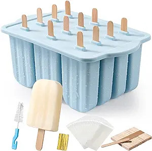 Popsicles Molds, MEETRUE 12 Pieces Silicone Popsicle Molds Easy-Release BPA-free Popsicle Maker M... | Amazon (US)