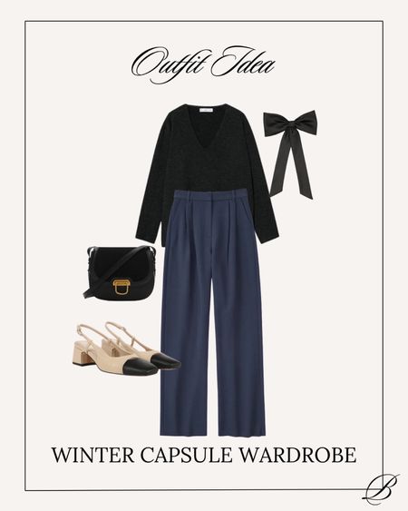 outfit idea from my winter capsule! to see my full winter capsule & each item styled, head to my profile and then tap the winter capsule collection 