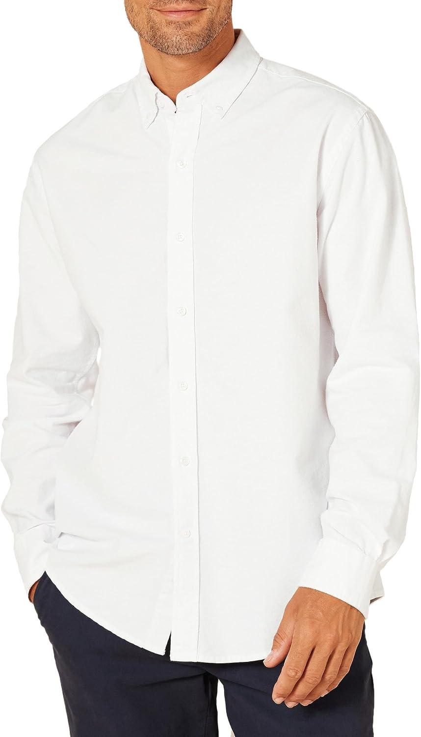 Amazon Essentials Men's Regular-Fit Long Sleeve Oxford Shirt, 100% Cotton | Amazon (US)