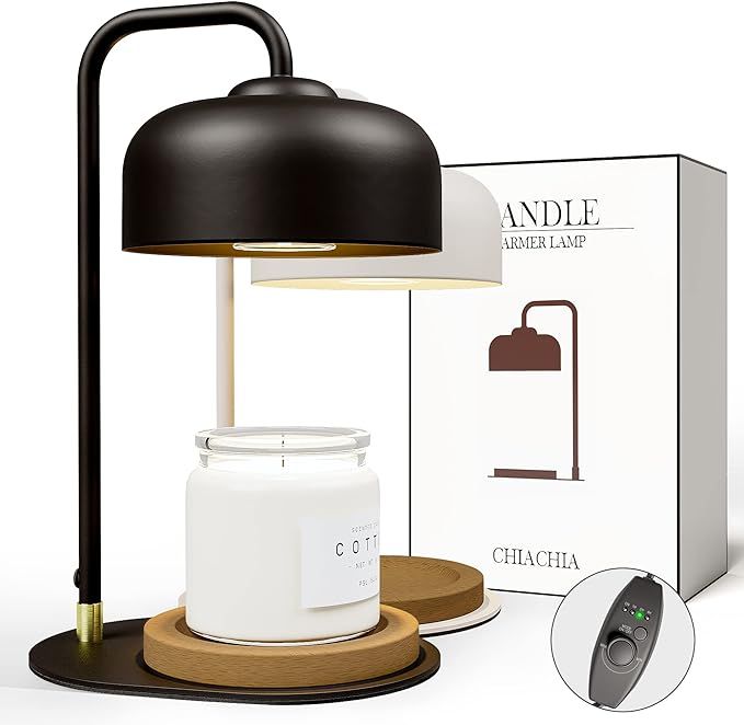 CHIACHIA Candle Warmer Lamp with Timer, Compatible with Jar Candles, Metal Top Dimmable Candle Wa... | Amazon (US)
