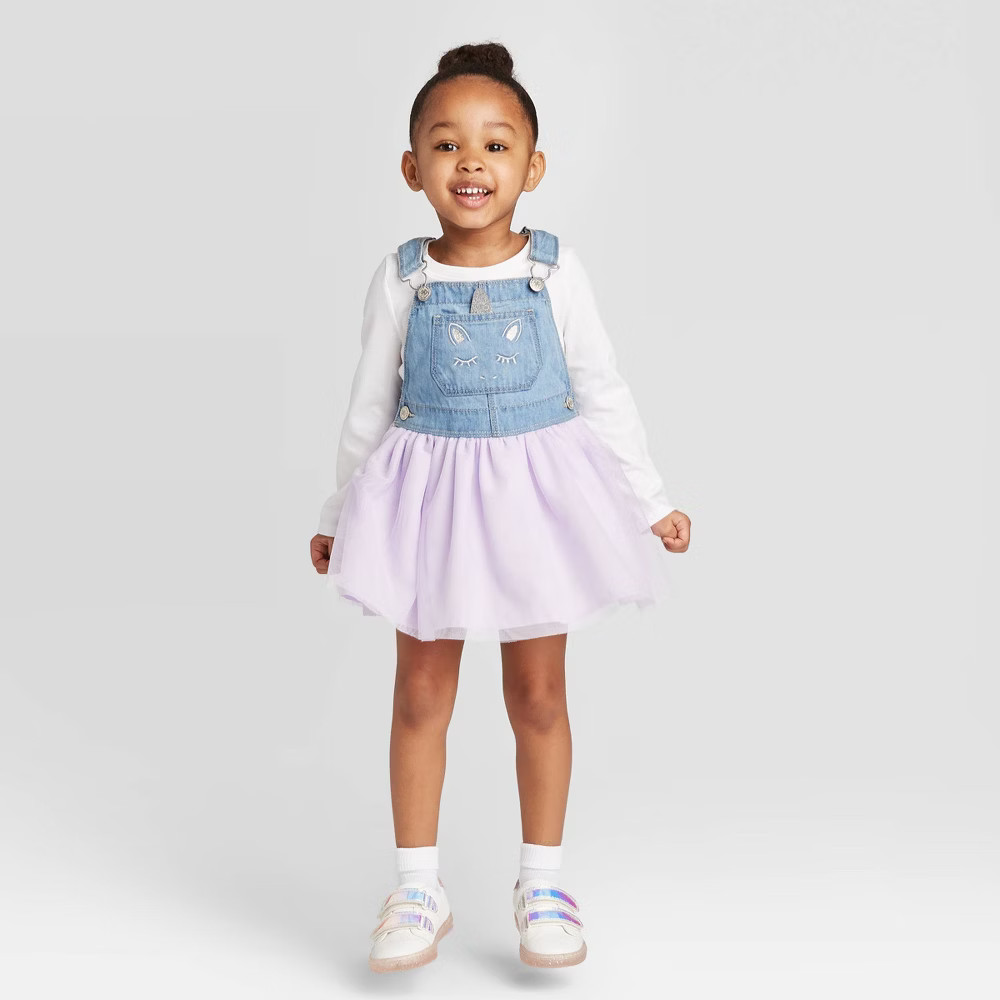 OshKosh B'gosh Toddler Girls' Unicorn Tulle Skirtall - Purple 12M | Target