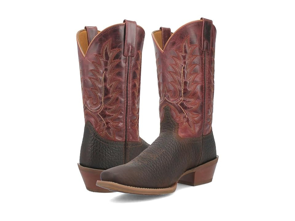 Laredo Kent Cowboy Boots Brown/Red : 11 D - Medium, Fabric/Leather/Rubber | Zappos