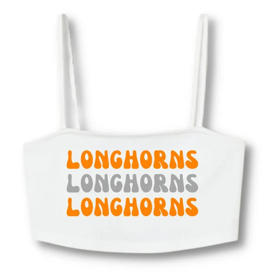 Texas Long Horns Football Crop Top Game Day Tailgate Crop - Etsy | Etsy (US)
