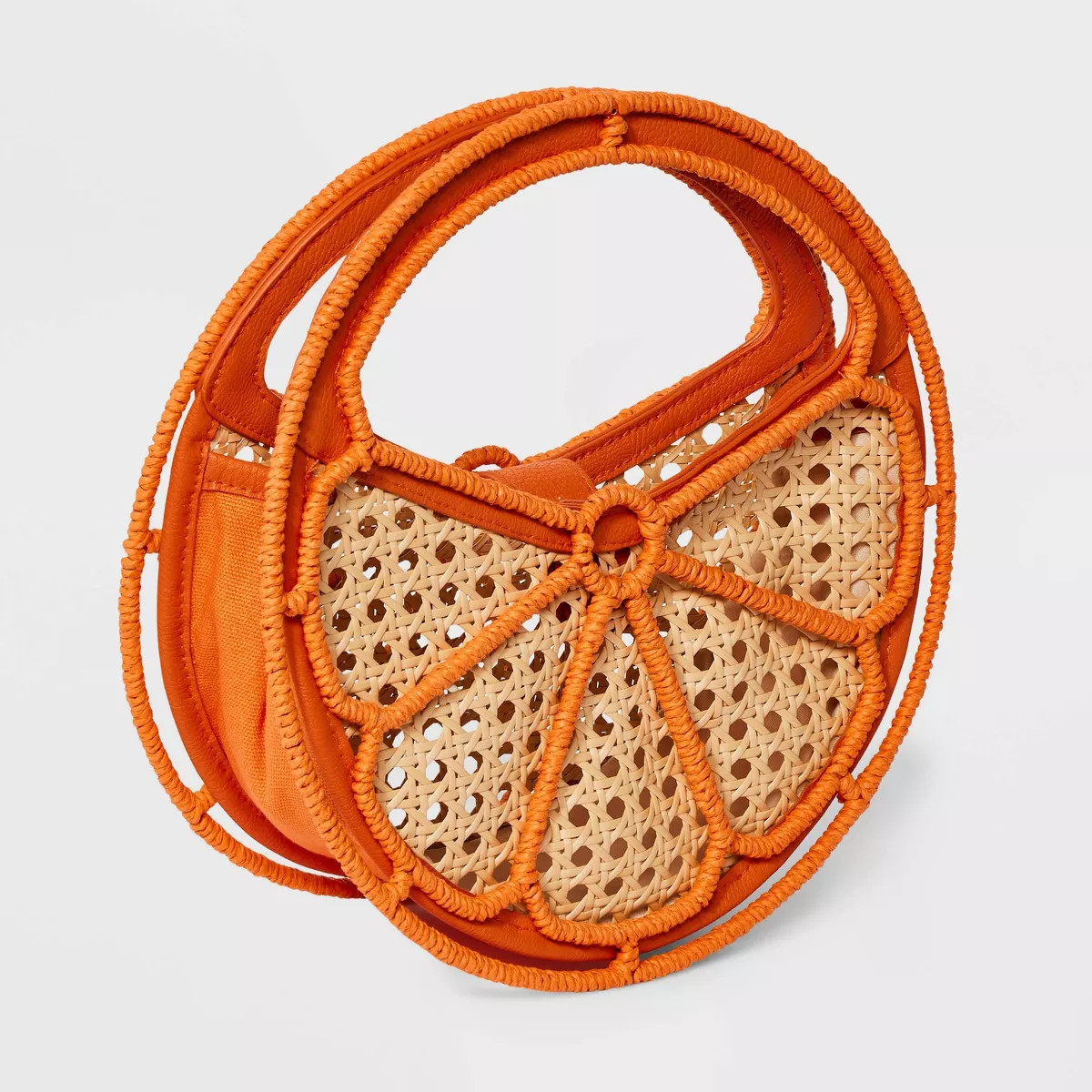 Straw Caning Orange Fruit Tote Bag Clutch - A New Day™ | Target