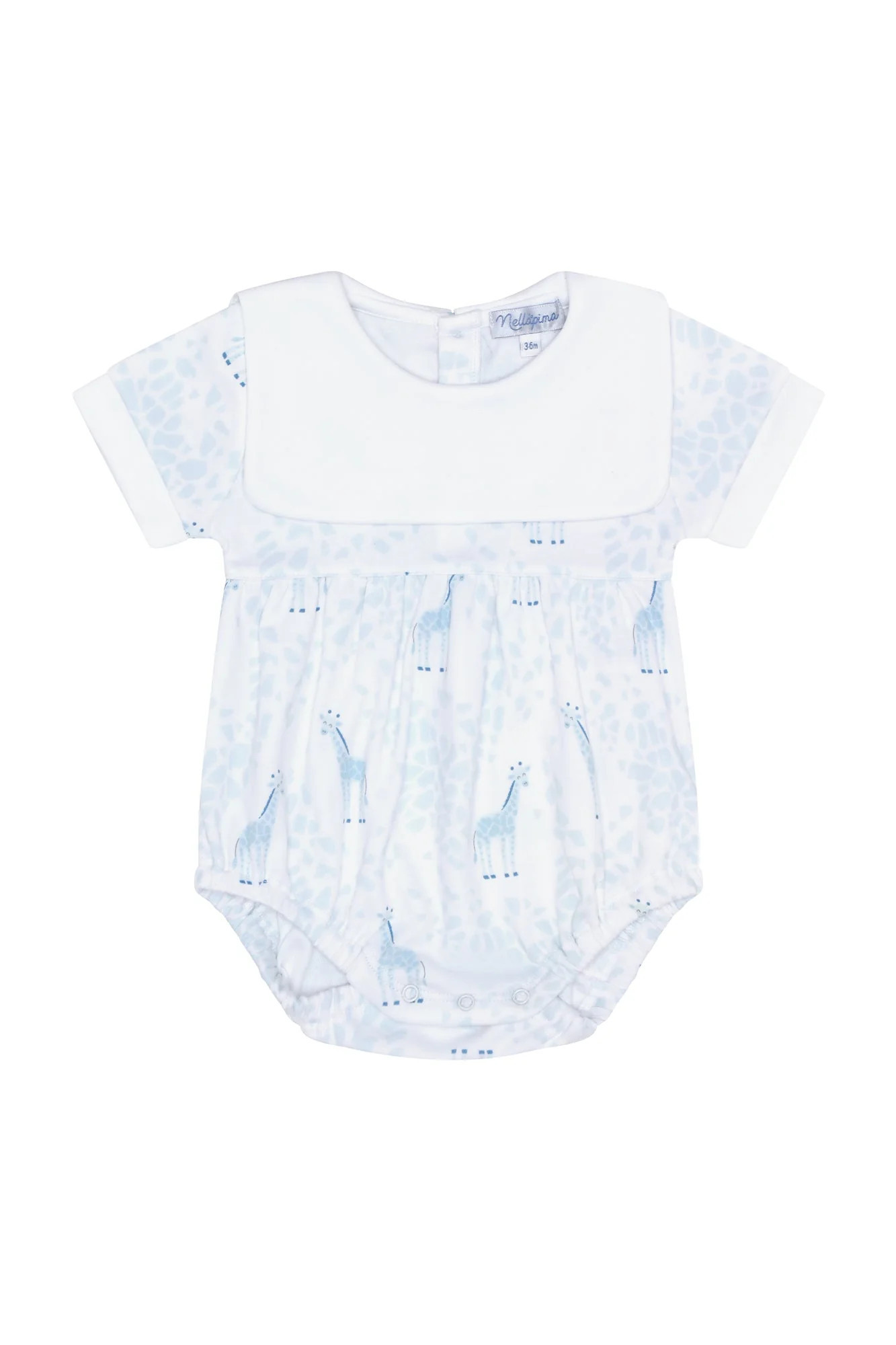 Blue Giraffe Print Bubble Blue / 6 - 9M | EMILIA GEORGE®