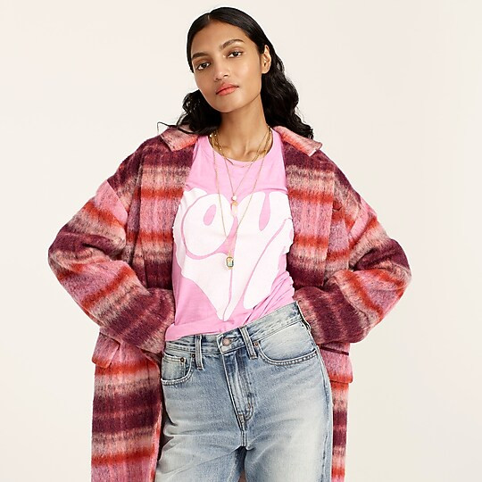 Vintage cotton "Love" heart T-shirt | J. Crew US