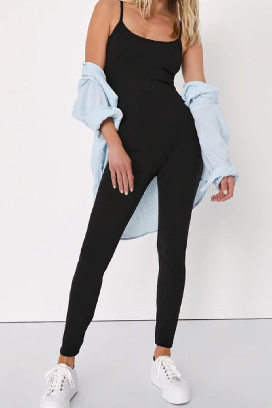 Ribbed black one piece jumpsuit 

#LTKfitness #LTKtravel #LTKU