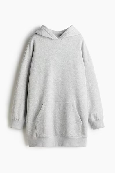 H & M - Oversized Hooded Dress - Gray | H&M (US + CA)