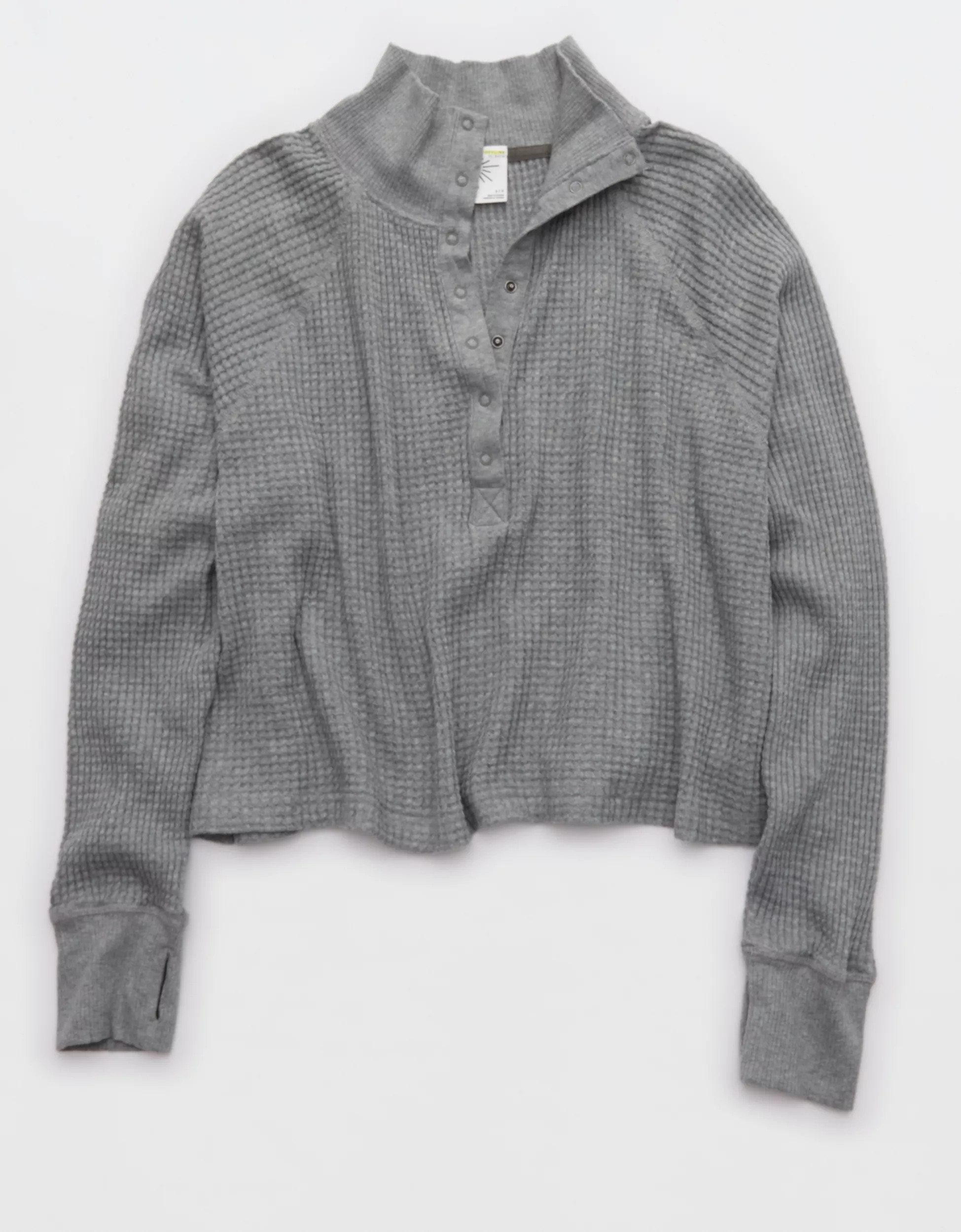 Offline By Aerie Oversized Long Sleeve Pique Tee | Aerie