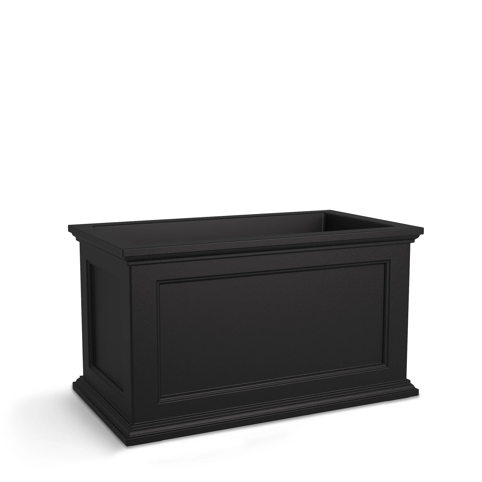 Mayne Fairfield 36" x 20" x 20" Rectangle Black Self Watering Plastic Planter | Walmart (US)