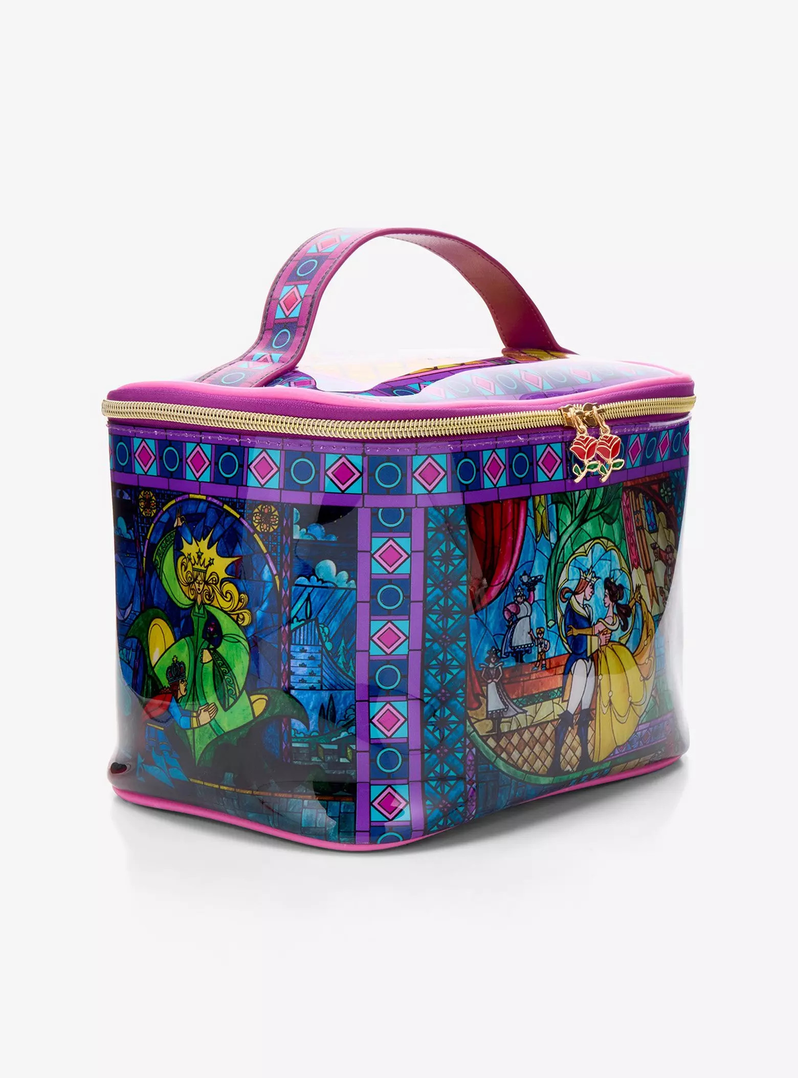 Disney Beauty and the Beast Stained Glass Cosmetic Case — BoxLunch Exclusive | BoxLunch