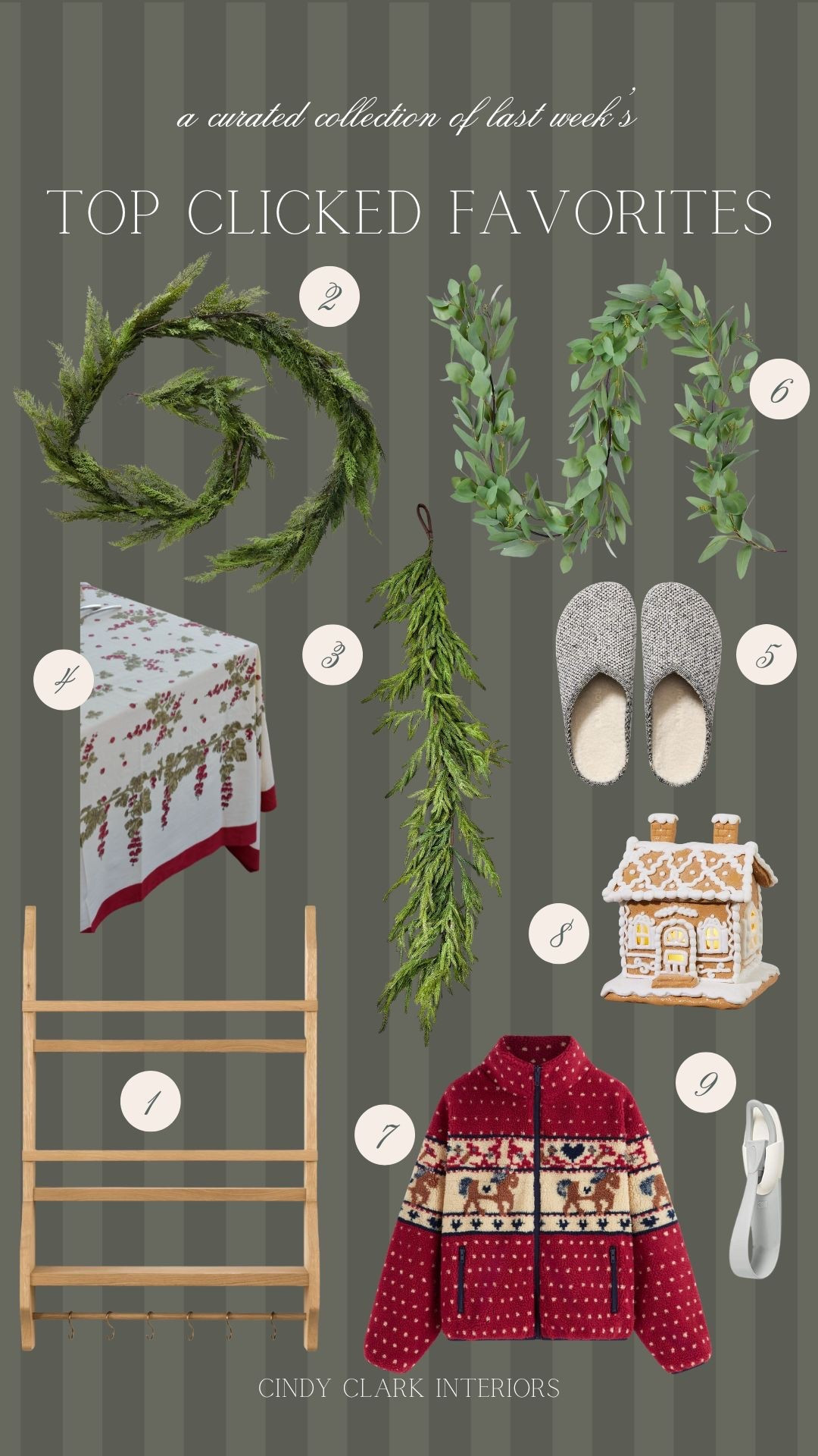 Last week’s top clicked favorites! You guys are still loving my garland recipe, as well as my new kitchen shelf and holiday tablescape finds! So many beautiful pieces for the holidays. 

#LTKHoliday #LTKHome