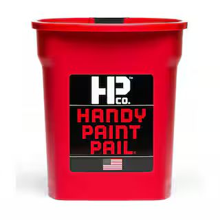 1 qt. Red Paint Pail with Strap and Brush Magnet Bucket | The Home Depot