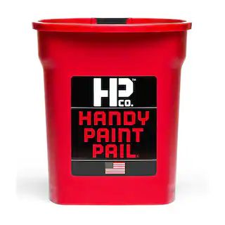 HANDy Paint Pail 1 qt. Red Paint Pail with Strap and Brush Magnet-2500 - The Home Depot | The Home Depot