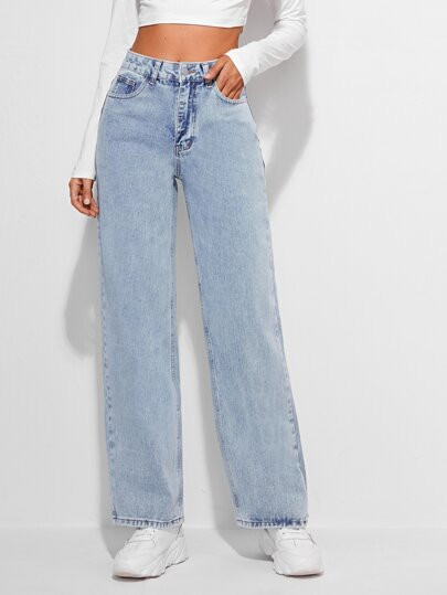 High Waist Straight Jeans | SHEIN
