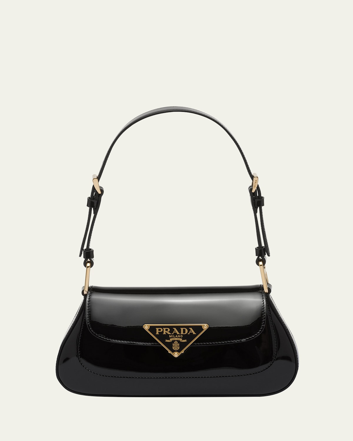 Triangle Patent Leather Shoulder Bag | Bergdorf Goodman