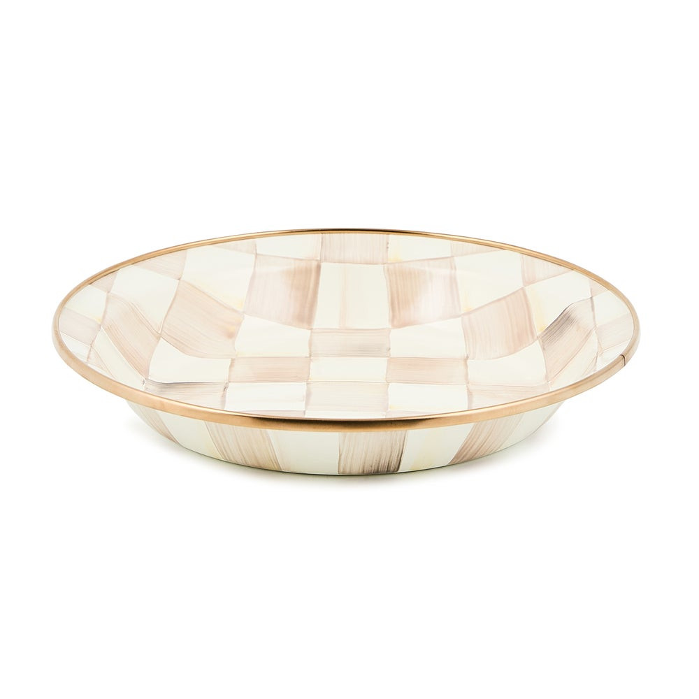 Mocha Check Pie Plate | MacKenzie-Childs