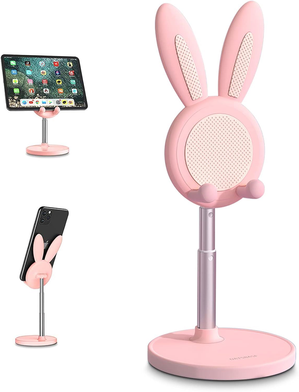 Cell Phone Stand,Angle Height Adjustable Bunny Phone Stand for Desk,Cute Rabbit Phone Holder Stan... | Amazon (US)