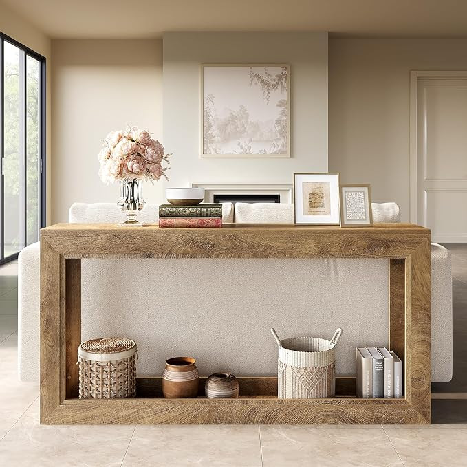 LITTLE TREE Narrow Console Tables, 63" Couch Table Behind Sofa, Extra Long Console Table for Entr... | Amazon (US)