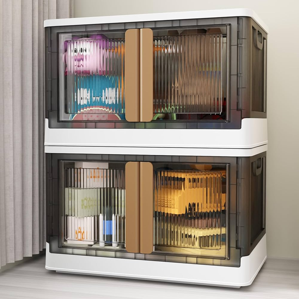 BROVIEW V6 Plastic Storage Bins with Lids and Wheels, 19 Gallon Stackable Storage Containers with... | Amazon (US)