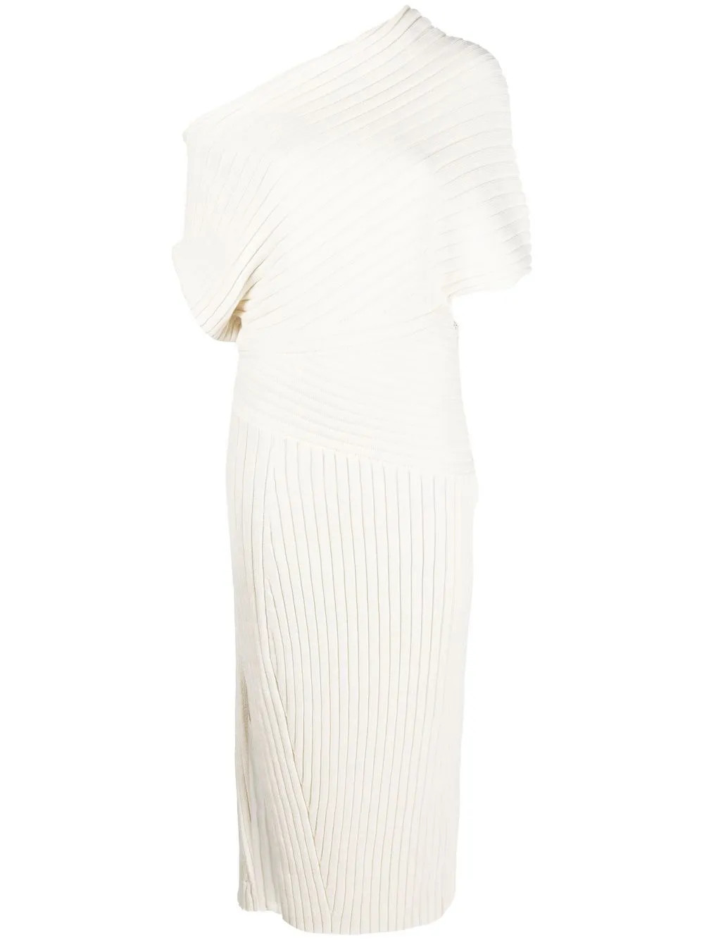 one-shoulder knitted midi dress | Farfetch Global