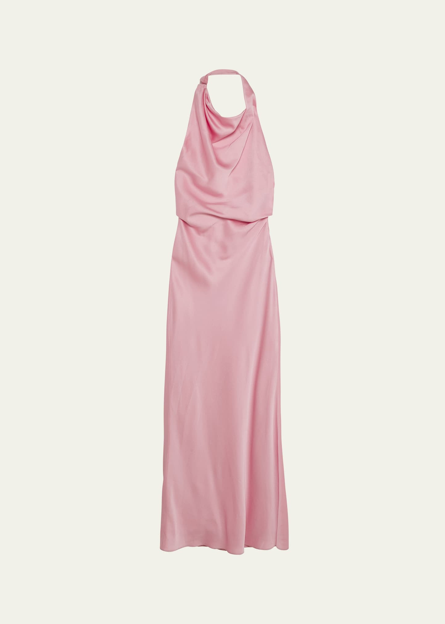 SIMKHAI Reannon Draped Satin Halter Gown | Bergdorf Goodman