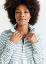 The Zip-Up Sweatshirt - Striped | Alice Walk