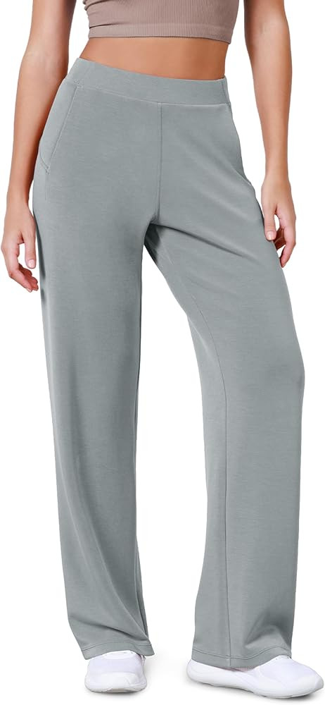 ODODOS Women's Modal Soft Wide Leg Pants Elastic High Waist Casual Lounge Relaxed Pants with Pock... | Amazon (US)