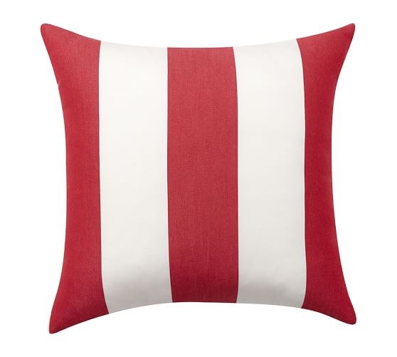 Sunbrella® Awning Stripe Indoor/Outdoor Pillow | Pottery Barn (US)