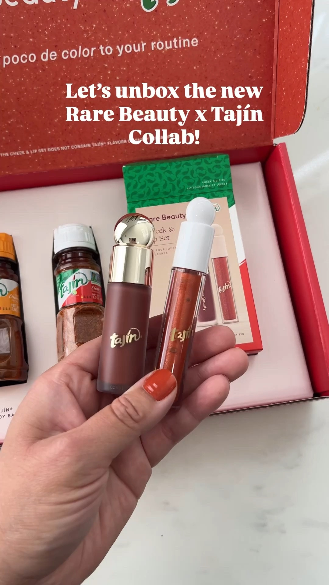 The new Rare Beauty x Tajín Cheek & Lip set collab that is available for a limited time! It is a dewy liquid blush in “Chamoy” and a Luminizing lip gloss in “Clasico”. Linked here!

#LTKBeauty #LTKSeasonal #LTKFindsUnder50