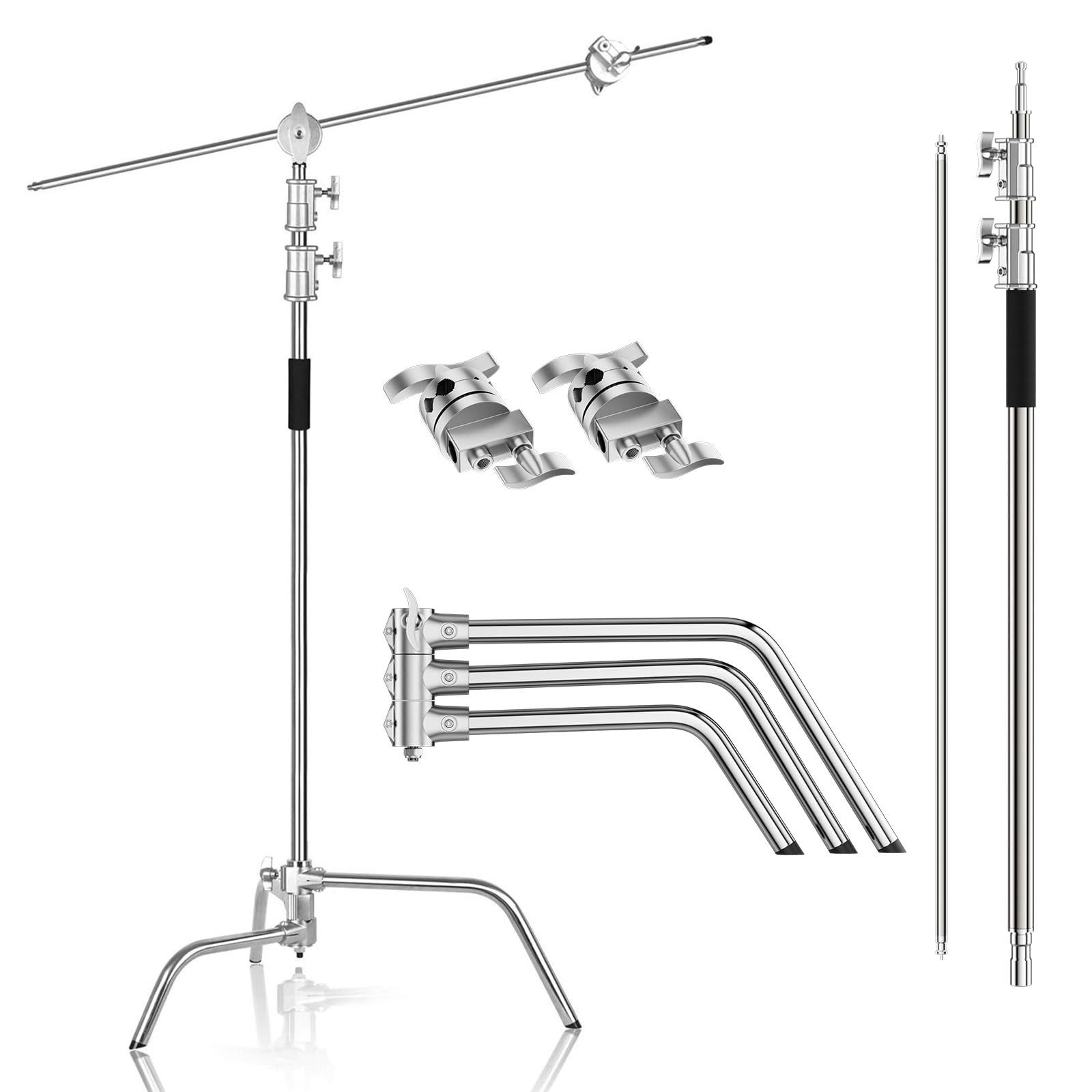 EMART 10ft/300cm Photography Heavy Duty C Stand with 4.2ft/128cm Holding Boom Arm and 2 Pieces Gr... | Amazon (US)