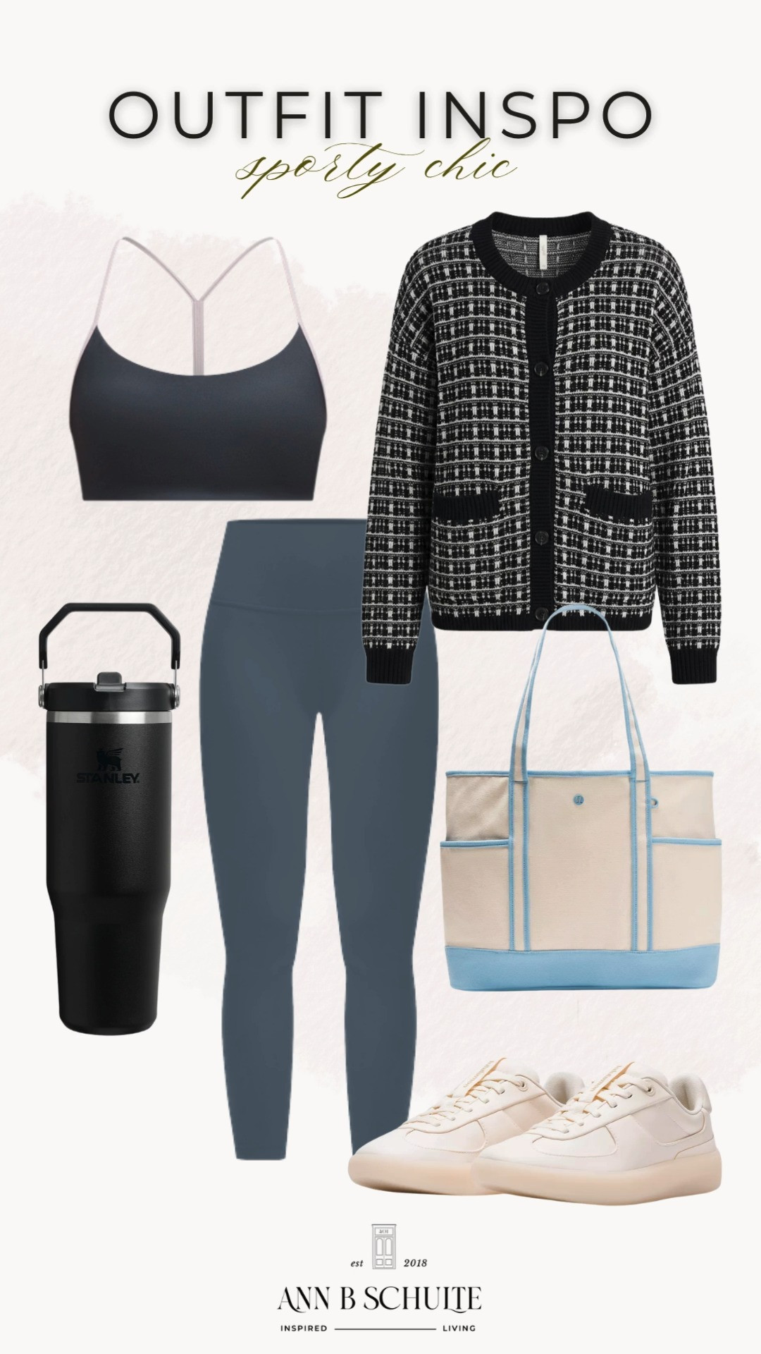 Sporty chic with a polished twist 🤍 This look blends sleek activewear, a textured cardigan, and everyday sneakers for an effortless outfit that feels stylish and comfortable. The perfect mix of athleisure and elevated casual style. ✨👟🖤

#SportyChic #AthleisureStyle #CasualOutfit #FallOutfitIdeas #EverydayStyle #SportyStyle #ChicStyle #CasualChic #OutfitInspo 

 #LTKootd #LTKActive