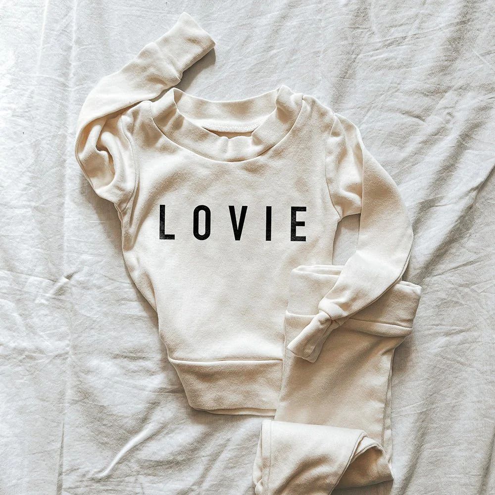 Baby "Lovie" Vanilla Pajama Set - Ford And Wyatt | Ford and Wyatt