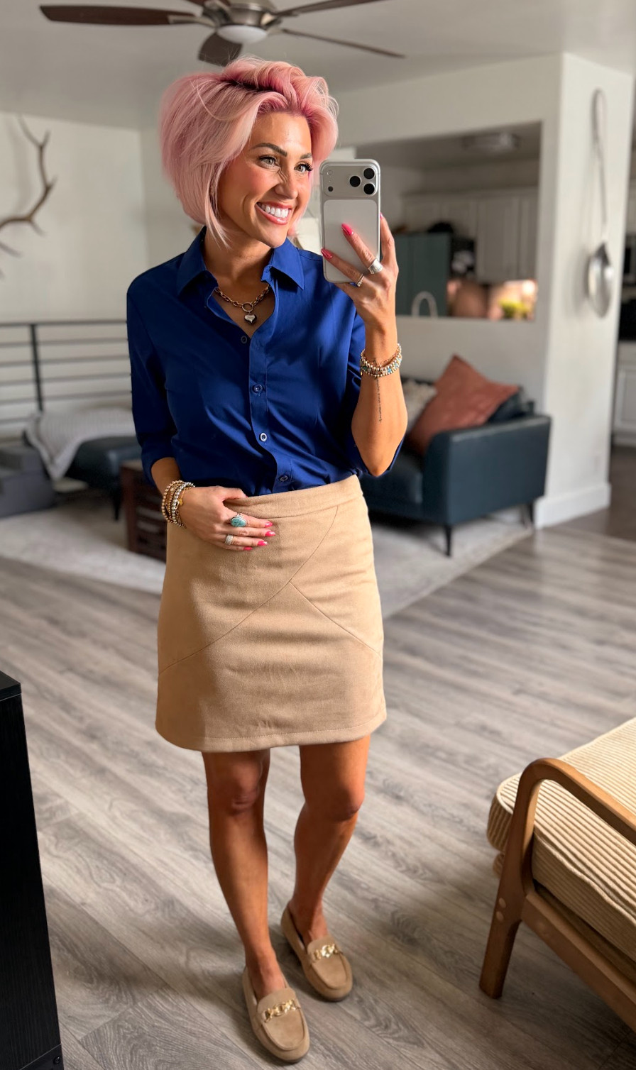 Loving my new outfit! This skirt is perfect for work or a casual day out. Skirt: Medium // Blouse: Small // Shoes: TTS 

 #LTKootd #LTKSaleAlert