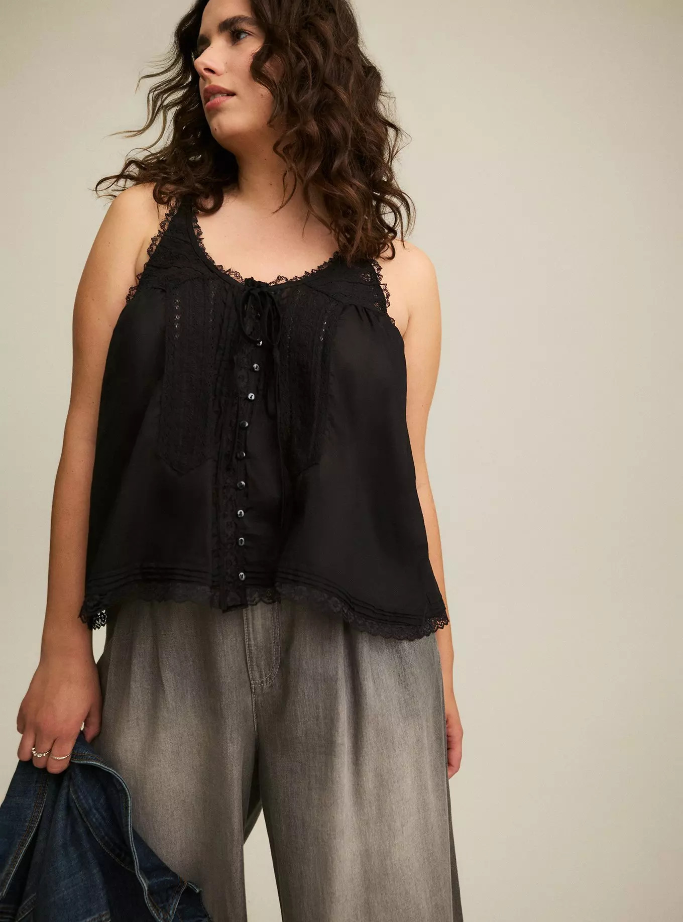 Festi Lace Tie-Front Tank | Torrid (US & Canada)