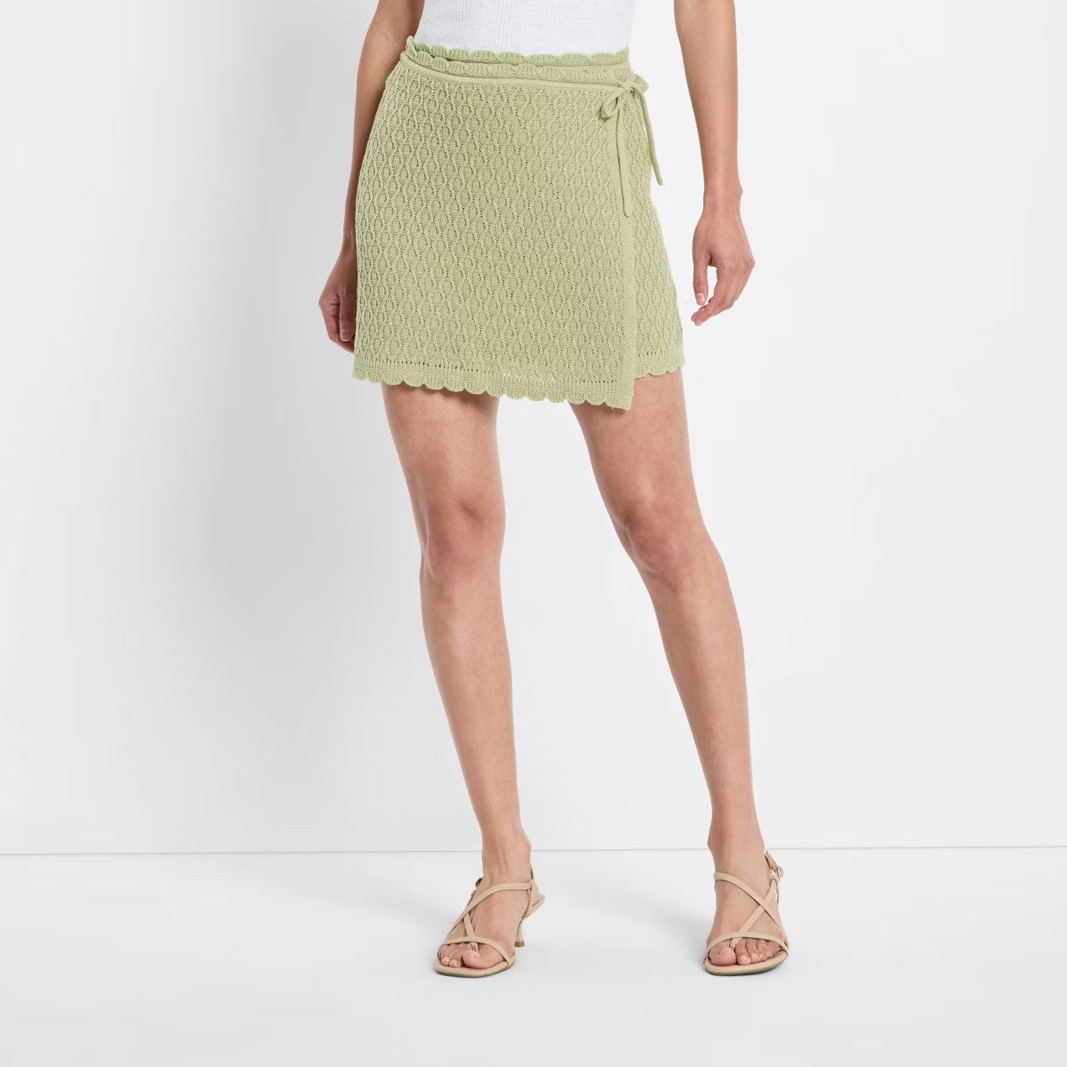 Women's High-Rise Sweater Wrap Mini Skirt - Future Collective | Target