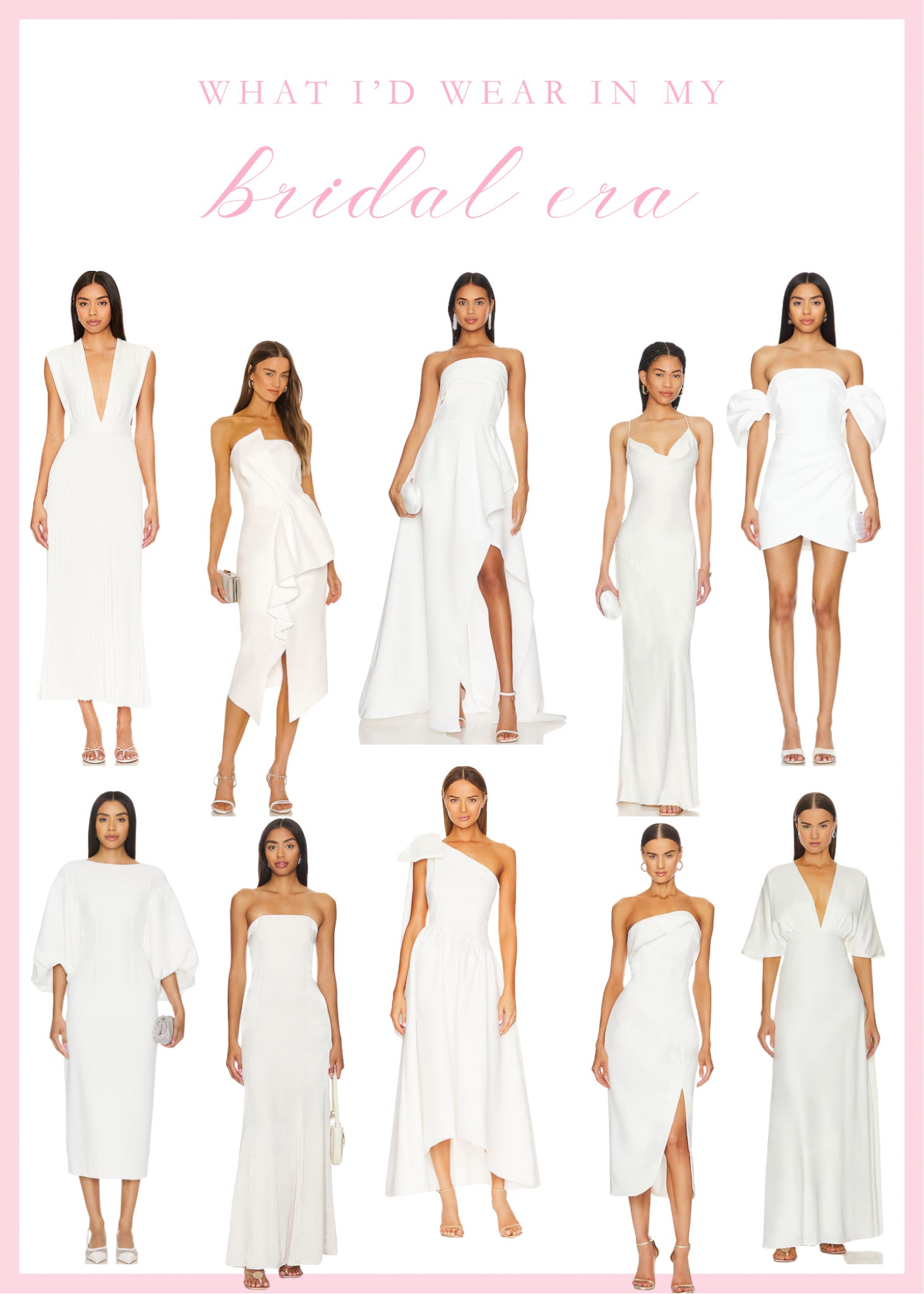 What I’d wear as a 2025 Bride!!! 🤭 👰🏼‍♀️ 💍 🤍 

LTK Bride / LTK Wedding / LTK Bridal Dresses / Revolve / White Dress / LTK Dressess



#LTKSeasonal #LTKStyleTip #LTKWedding
