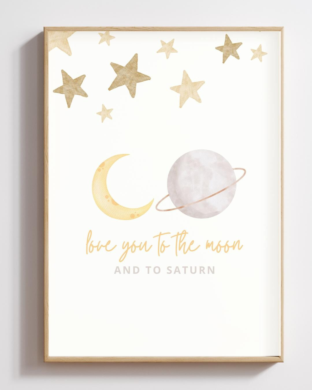 Love You to the Moon and Saturn Printable | Taylor Swift Lyrics Wall Art | Space-themed Nursery P... | Etsy (US)