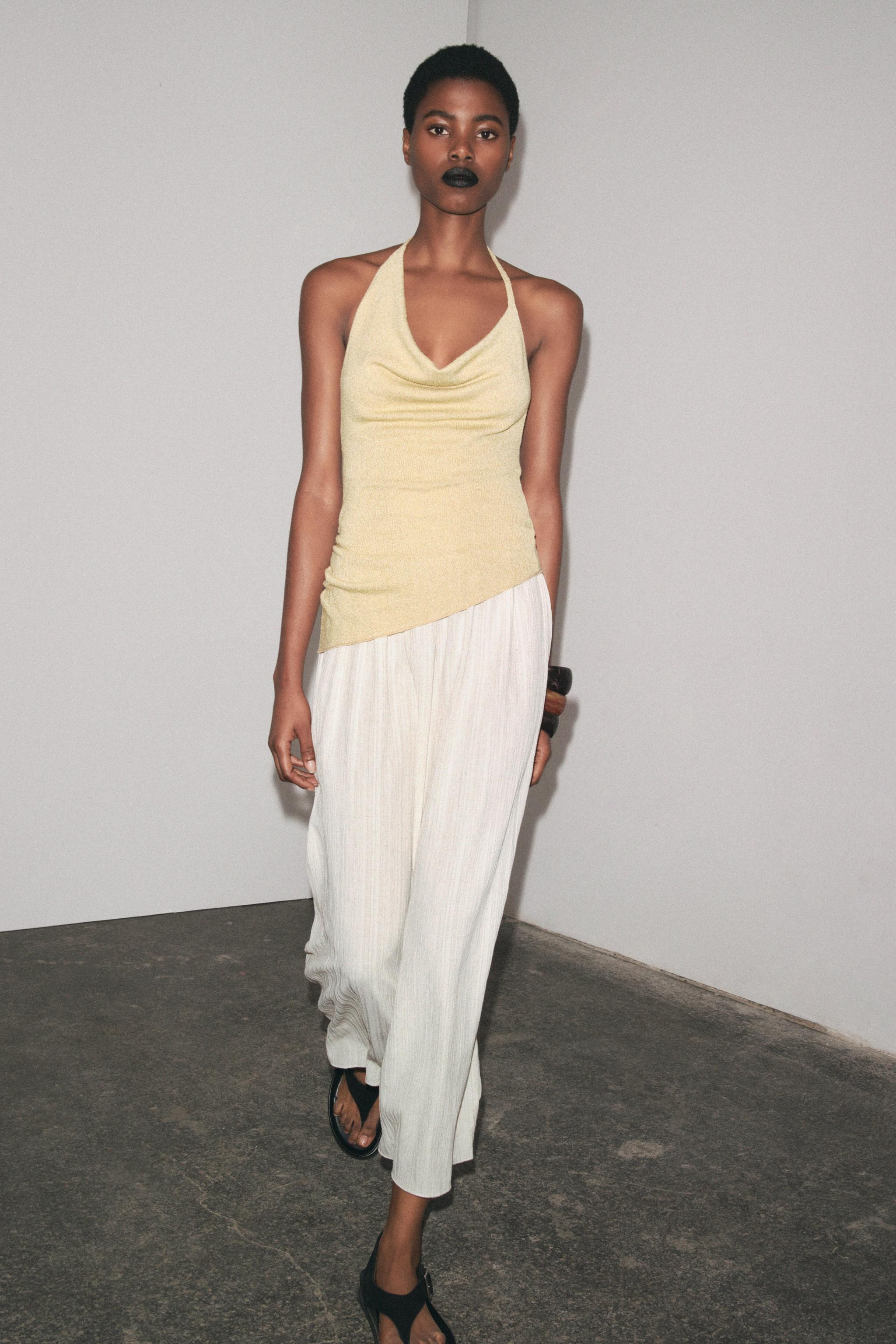 COMBINATION HALTER DRESS | Zara US
