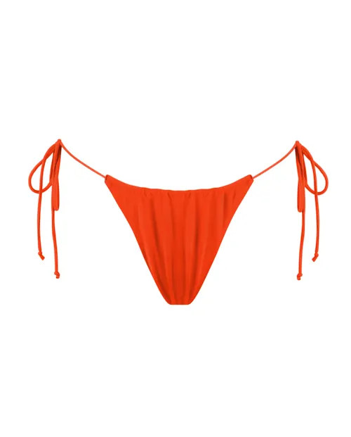 Orange ruched bikini bottoms | Tangerine | Ark Swimwear | Ark Swimwear