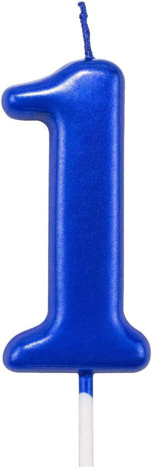 NEWCANDLE Blue Birthday Candles 1 Candle 1st One Year Cake Bady Roman Numberal Cool Number Candle... | Amazon (US)