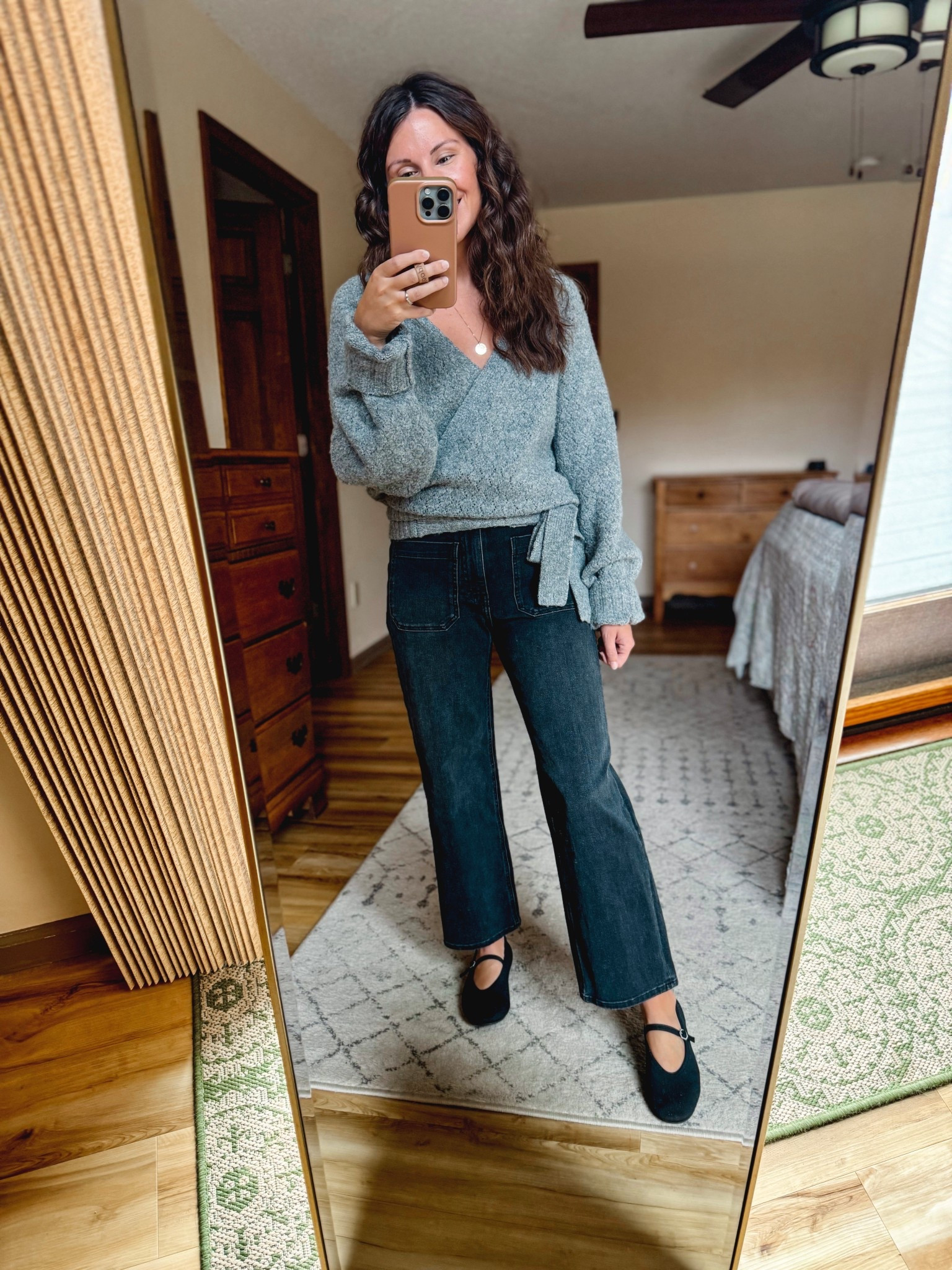 Wearing size small in my sweater, 24 in my jeans with a 26” inseam. My flats are a size up and fit comfortably. 

#LTKFindsUnder50 #LTKStyleTip #LTKSeasonal