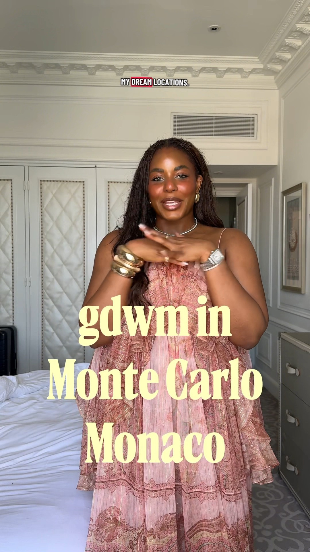 Get dressed with me in Monte Carlo! Wearing a summery printed dress from zimmermann. Accessorized with golf jewelry, Dior perfume, and more. Linking this summer outfit below … For more links to wedding guest dress summer, summer dresses, summer outfits, country concert outfits, concert outfits, business casual workwear, vacation outfits beach, bathing suits, travel outfits, follow me on LTK! ✨

#LTKsummer #LTKdresses #LTKtravel